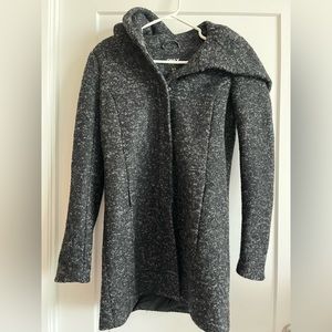 ONLY Boucle Wool Heathered Hooded Coat (Size XS)